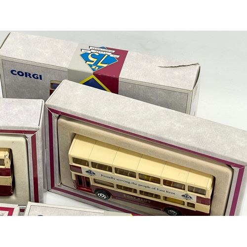 517 - 3 Limited Edition Corgi buses in boxes. East Kent Metrobus x2.  Goldrider Metrobus.