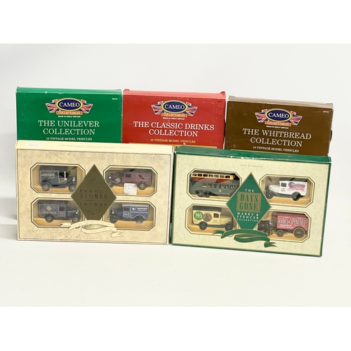 519 - 5 boxes of model cars. 3 Cameo Collectables, The Unilever Collection, The Classic Drinks Collection,... 