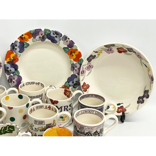 254 - A collection of Emma Bridgewater mugs, bowls and plates. Emma Bridgewater Liberty London, Kings & Qu... 