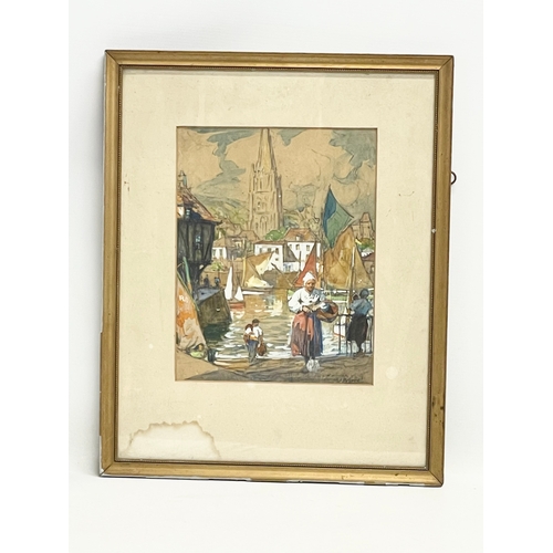 70 - A watercolour by William. J. Aylward (1875-1956) to G.M. Hossack. 22x28cm. Frame 38x46.5cm