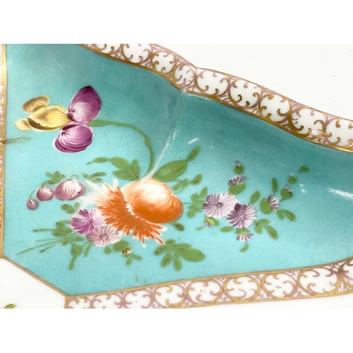 249 - A late 19th century Carl Thieme hand painted porcelain bowl. Circa 1888-1901. 23.5x23.5x4cm