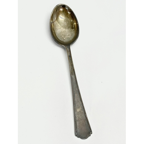 408 - A silver tea spoon in case. Sheffield. James Deakin & Son. 25.49 grams.