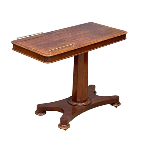 986 - A William IV mahogany writing table. 91x45x71cm (9)