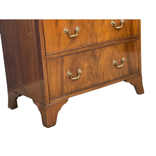 1020 - A vintage Georgian style tallboy chest of drawers on splayed feet. 81x47.5x166cm. (9)