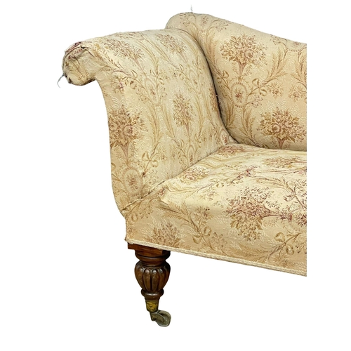 1030 - A good quality William IV country house chaise lounge. Circa 1830. 202cm (9)