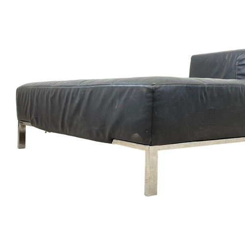 1032 - An ‘Alpha’ 1326 Italian leather sofa designed by Emaf Progetti for Zanotta. 163x117x66cm (7)