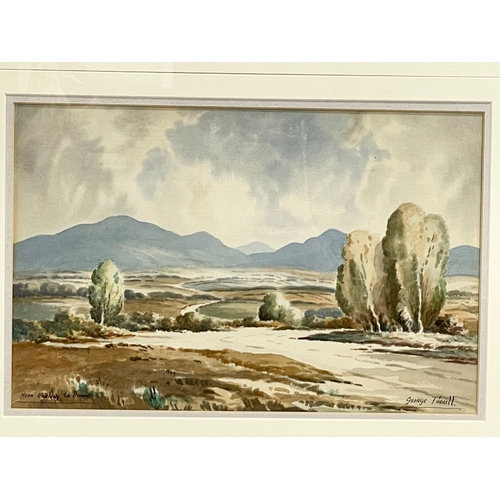 153 - A watercolour by George Farrell. 36.5x24cm. Frame 55x42.5cm