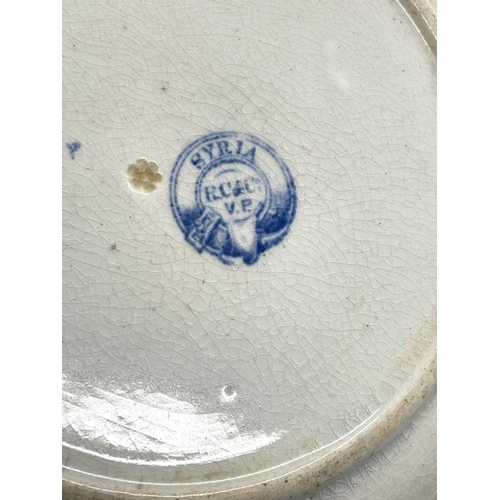 223 - A collection of Georgian and Victorian blue and white dinner ware. Robert Cochran & Co ‘Syria’ patte... 