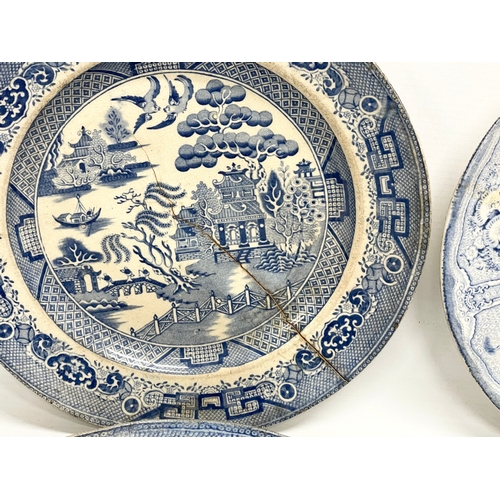 223 - A collection of Georgian and Victorian blue and white dinner ware. Robert Cochran & Co ‘Syria’ patte... 