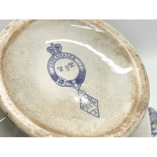 223 - A collection of Georgian and Victorian blue and white dinner ware. Robert Cochran & Co ‘Syria’ patte... 