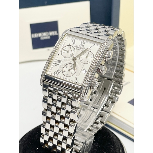 436 - A Raymond Weil Don Giovani diamond watch with box. 4873.