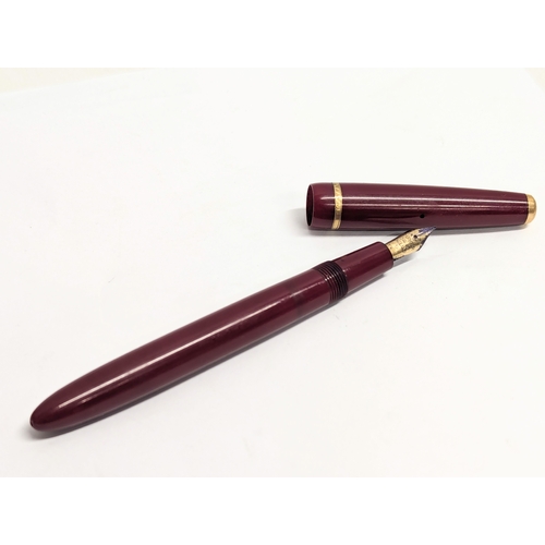 456 - A 14ct gold nibbed Parker fountain pen