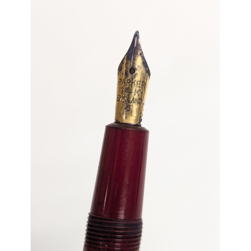 456 - A 14ct gold nibbed Parker fountain pen