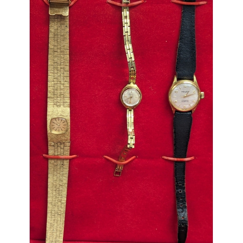 471 - A collection of vintage ladies and gents watches in case