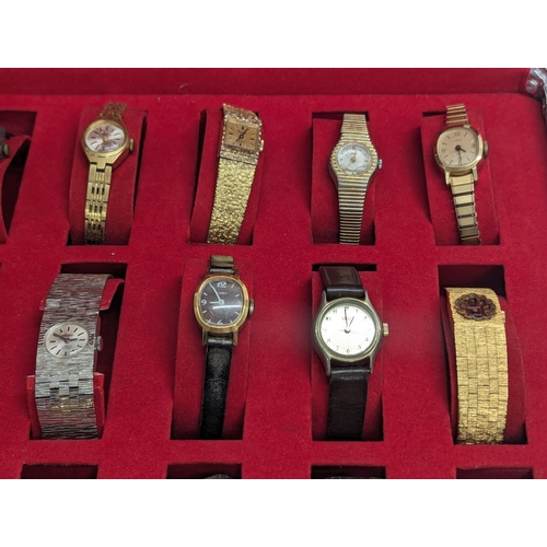 471 - A collection of vintage ladies and gents watches in case