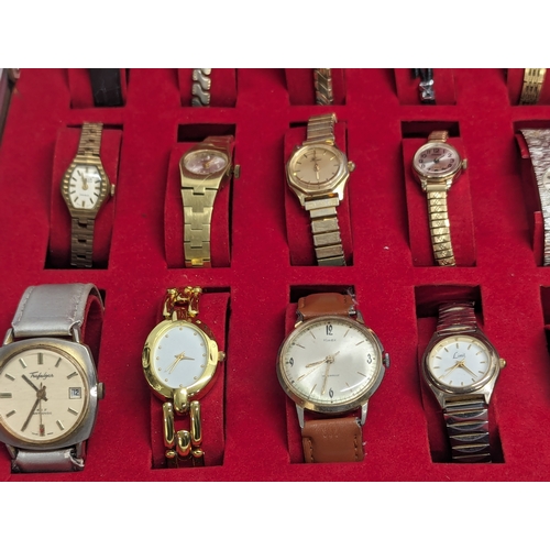 471 - A collection of vintage ladies and gents watches in case