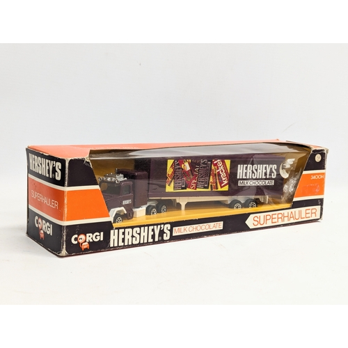 527 - A Corgi model of 'Hershey's Milk Chocolate Superhauler' with a Corgi Wheelz Volvo Rigid Truck & Clos... 