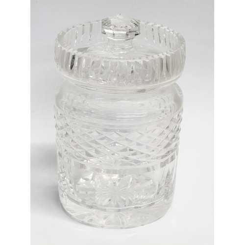 89 - A Waterford Crystal ‘Castlemaine’ honey pot with box. 12cm