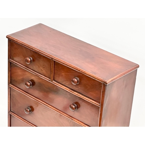 90 - A good quality Victorian mahogany Apprentice Chest. 42.5x16x46cm