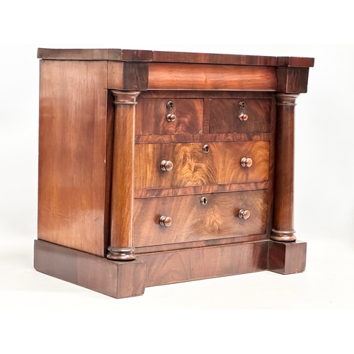 91 - A good quality Victorian mahogany Apprentice Chest. 48.5x29x45cm