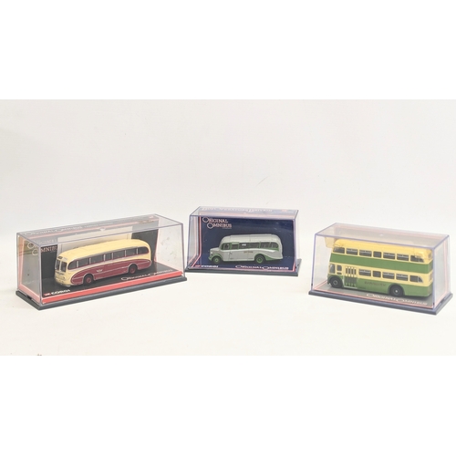 543 - A collection of models including 3 Limited Edition Corgi 'The Original Omnibus' model buses.