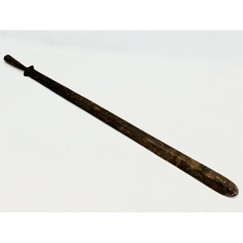 44 - A 19th/early 20th century African Tribal hunting spear. 79cm