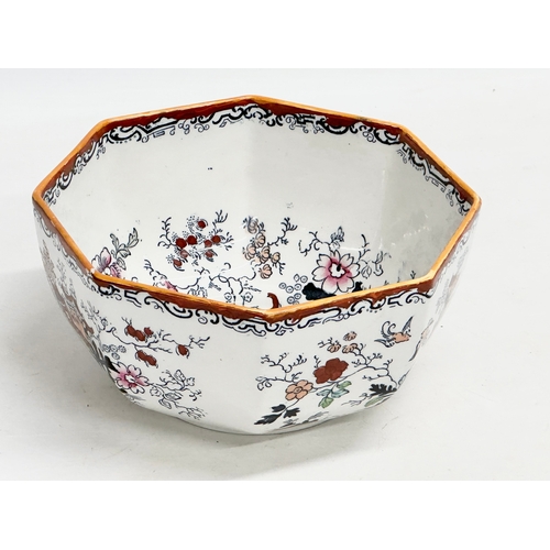 197 - A late 19th century Mason’s Patent Ironstone China Pagoda pattern bowl. Circa 1891-1914. 21x9.5cm