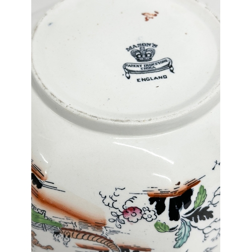 197 - A late 19th century Mason’s Patent Ironstone China Pagoda pattern bowl. Circa 1891-1914. 21x9.5cm