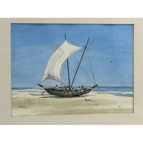 204 - A watercolour by Lydia De Burgh. 35x25cm. Frame 49x41.5cm