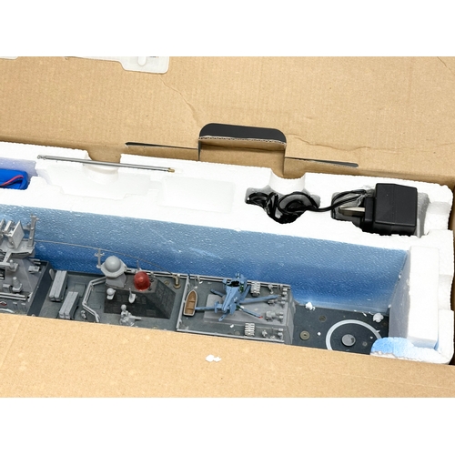 381 - A large Frigate HT-3831A Radio Control Model Series battleship in box. 1:275. 72x18x22cm