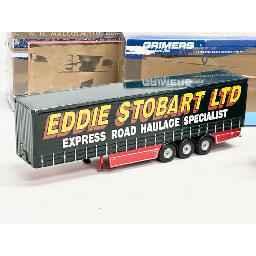 587 - 2 large Limited Edition Corgi models in boxes. Grimers Transport LTD DAF XF Space Cab Curtainside 39... 