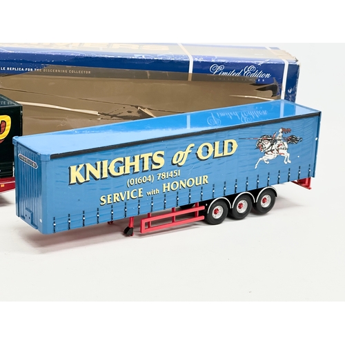 587 - 2 large Limited Edition Corgi models in boxes. Grimers Transport LTD DAF XF Space Cab Curtainside 39... 