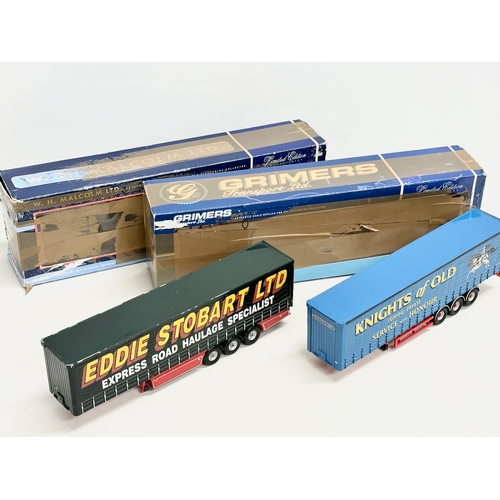 587 - 2 large Limited Edition Corgi models in boxes. Grimers Transport LTD DAF XF Space Cab Curtainside 39... 