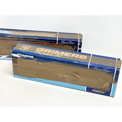 587 - 2 large Limited Edition Corgi models in boxes. Grimers Transport LTD DAF XF Space Cab Curtainside 39... 