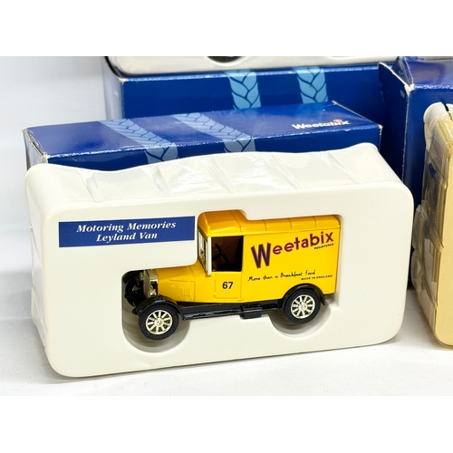 595 - 5 boxes of Limited Edition Corgi Weetabix models in boxes. Special Edition Corgi Weetabix Collection... 