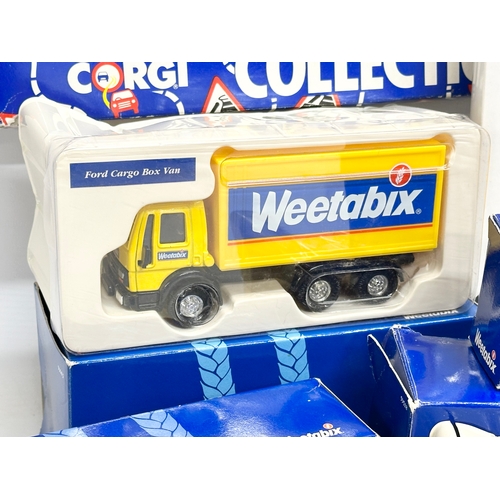 595 - 5 boxes of Limited Edition Corgi Weetabix models in boxes. Special Edition Corgi Weetabix Collection... 