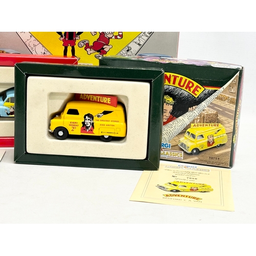 596 - 2 Limited Edition Corgi Comic Classics models in boxes. Corgi Adventure truck. Corgi The Beano Biffo... 