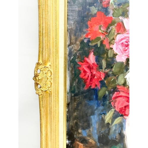 122 - A large signed Dutch Still Life oil painting on canvas in a good quality ornate gilt frame. 59x79cm.... 