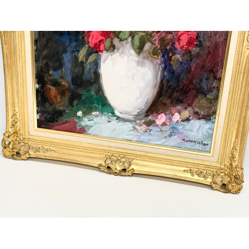 122 - A large signed Dutch Still Life oil painting on canvas in a good quality ornate gilt frame. 59x79cm.... 