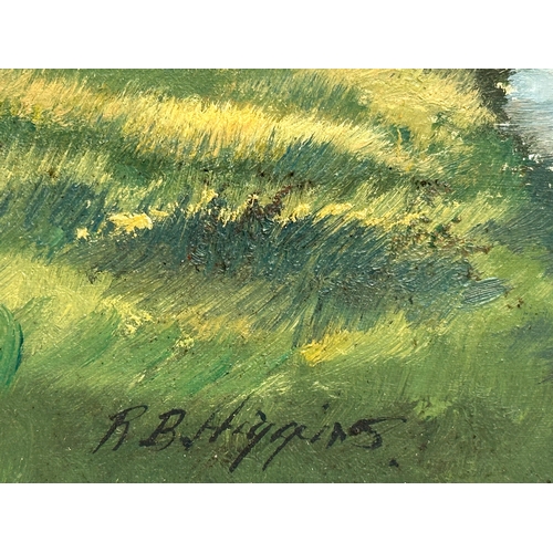 125 - An oil painting on canvas by R.B. Higgins. Clough River. 30.5x25.5cm.