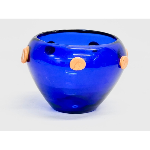 279A - A vintage Bristol Blue bowl. 14.5x10cm