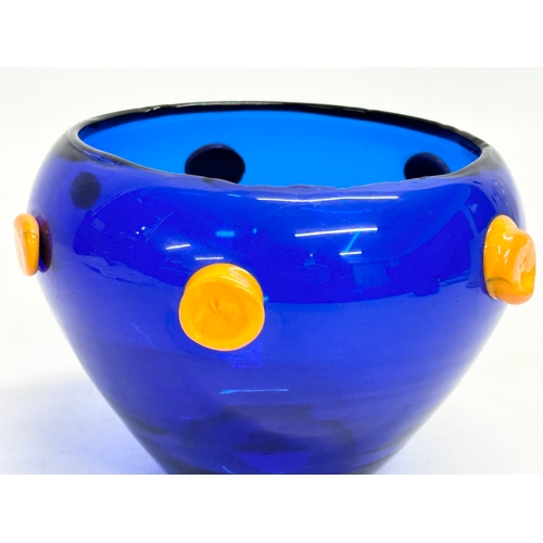 279A - A vintage Bristol Blue bowl. 14.5x10cm