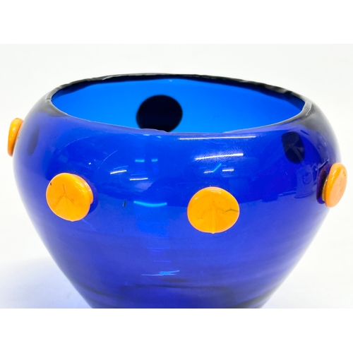 279A - A vintage Bristol Blue bowl. 14.5x10cm