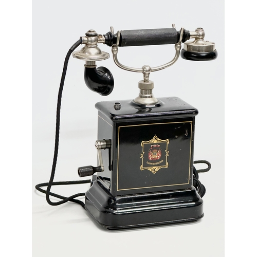 116 - An early 20th century Jydsk telephone (Telefon Aktieselskab) 33cm