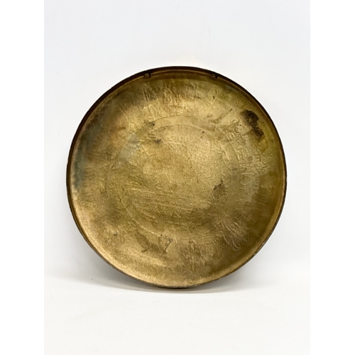 177 - A late 19th century Egyptian Revival brass gong. 27cm