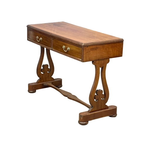 1164 - A Victorian mahogany side table with 2 drawers. 104x47.5x77.5cm (11)