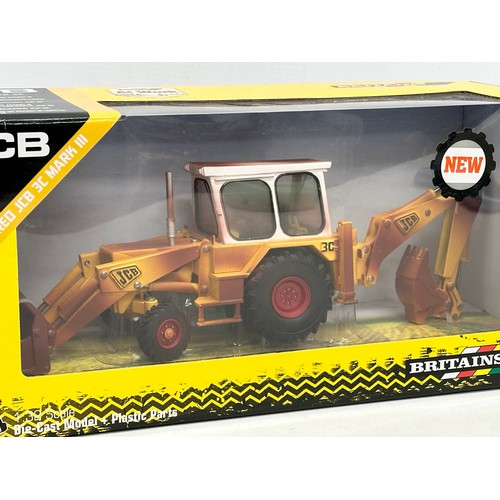 600 - An unused Britains JCB Weather JCB 3C Mark III. Die-Cast Model and Plastic Parts. 30x11x14cm