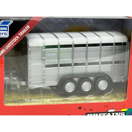 604 - An unused Britains Ifor Williams Livestock Trailer in box. Die-Cast Model and Plastic Parts 22x11x14... 