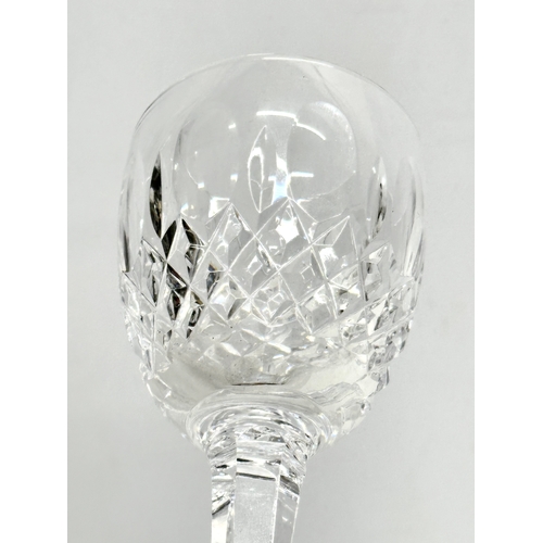 210 - A set of 6 crystal wine glasses. 18.5cm