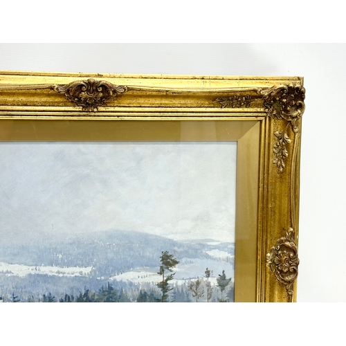 118 - A large signed early 20th century oil painting on board in a quality gilt frame. 52x42cm. Frame 74x6... 